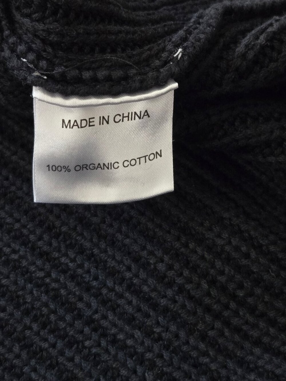 Quince Organic Cotton Fisherman Crew Sweater Black Small New With Tags Classic - Picture 15 of 16
